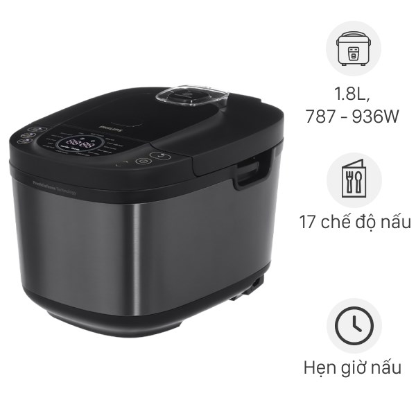 Nồi cơm điện tử Philips 1.8 lít HD4814/31
Mẫu mới
