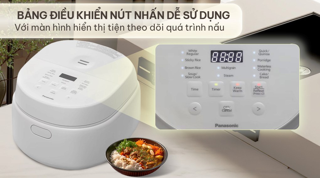 Nồi cơm điện tử Panasonic 1 lít SR-DL104WRA