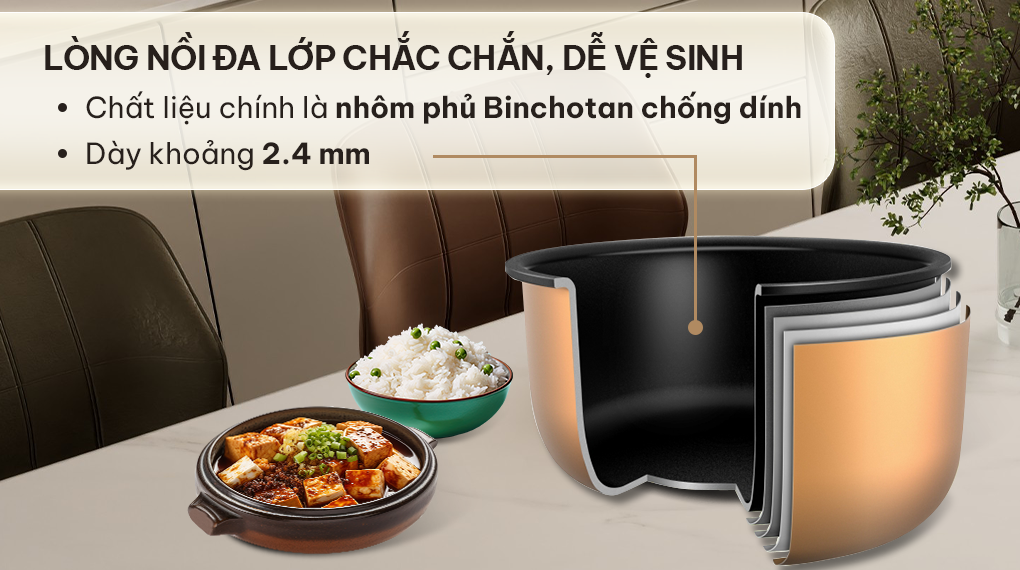 Nồi cơm điện tử Panasonic 1 lít SR-DL104WRA