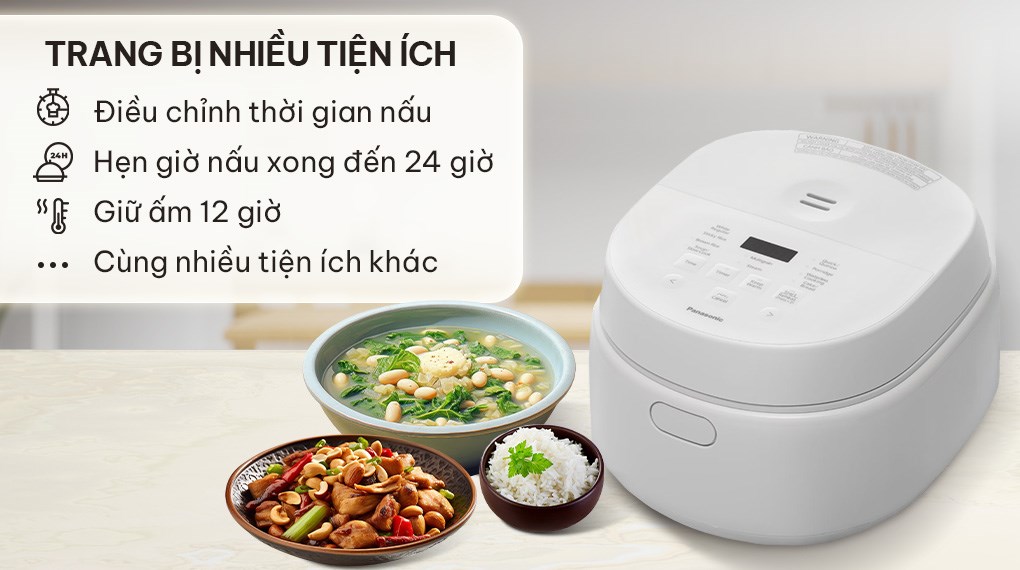 Nồi cơm điện tử Panasonic 1 lít SR-DL104WRA