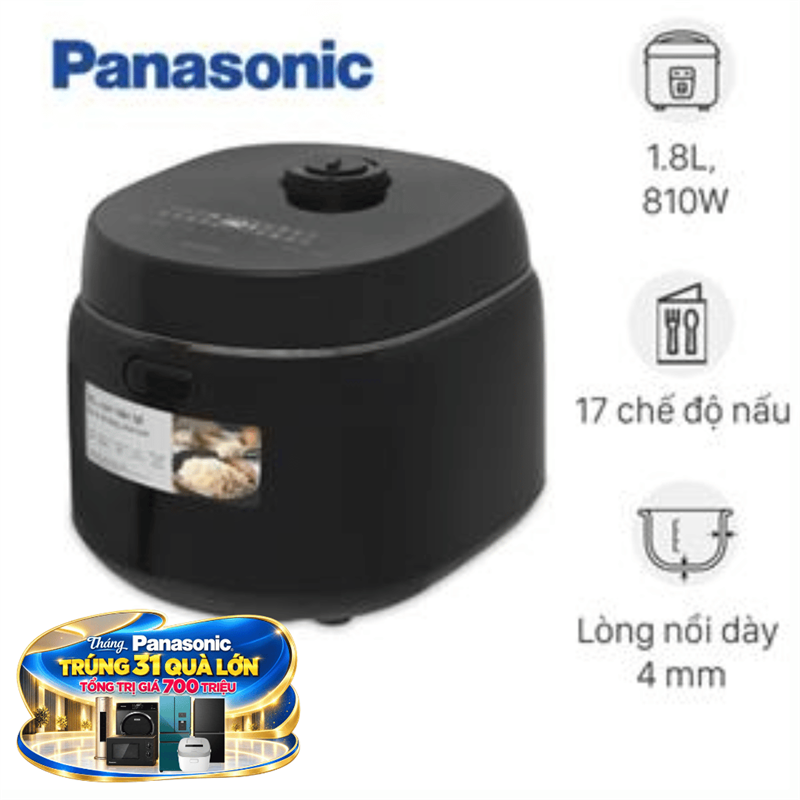 Nồi cơm điện tử Panasonic 1.8 lít SR-DM184KRA
