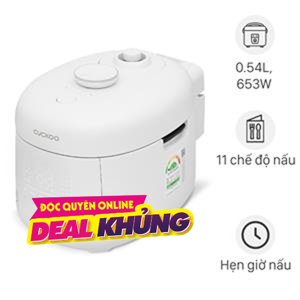 Nồi cơm điện tử áp suất Cuckoo 0.54 lít CRP-T0310FGW
                Mẫu mới