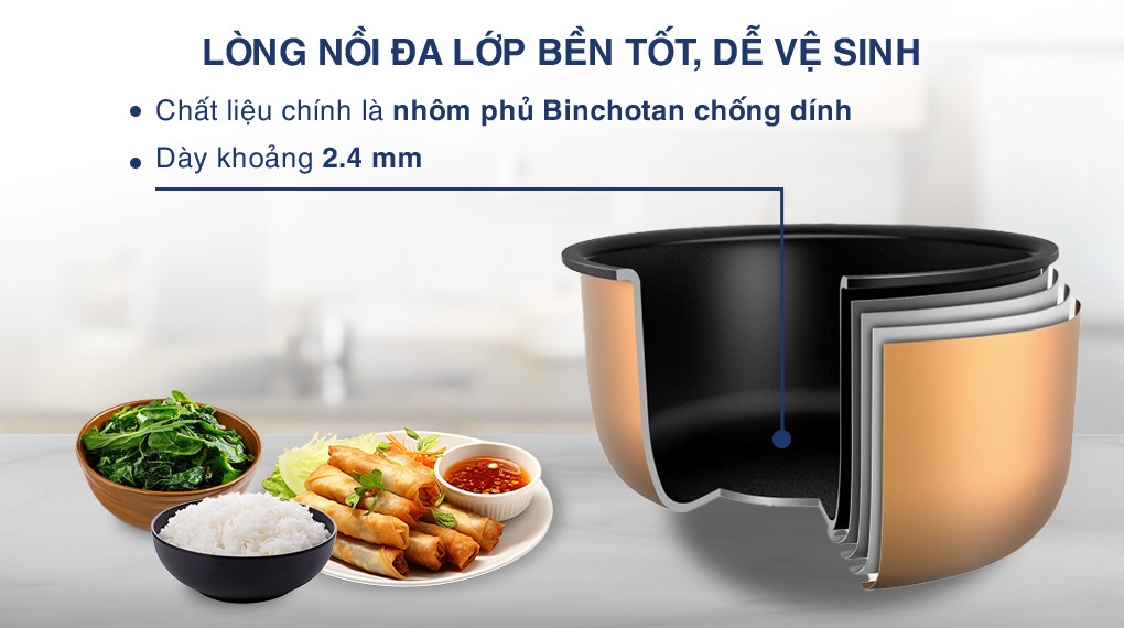 Nồi cơm điện tử Panasonic 1.8 lít SR-DL184WRA