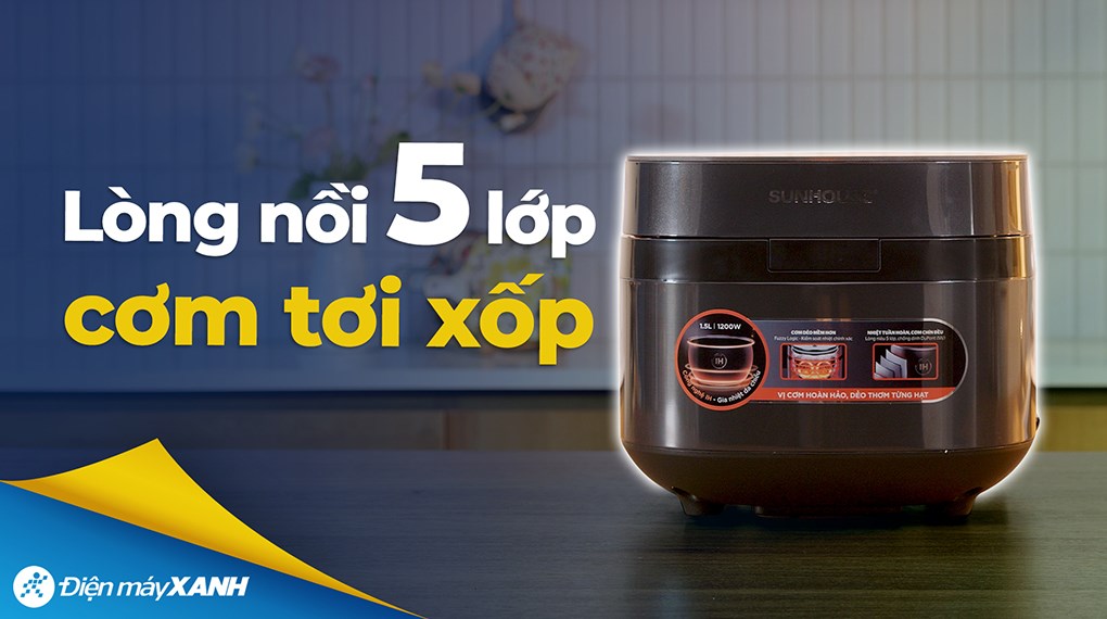 Nồi cơm cao tần Sunhouse Mama 1.5 lít SHD8827