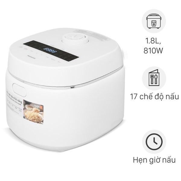 Nồi cơm điện tử Panasonic 1.8 lít SR-DK184WRA
Mẫu mới