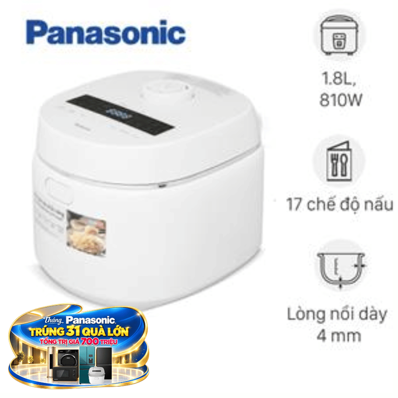 Nồi cơm điện tử Panasonic 1.8 lít SR-DK184WRA
