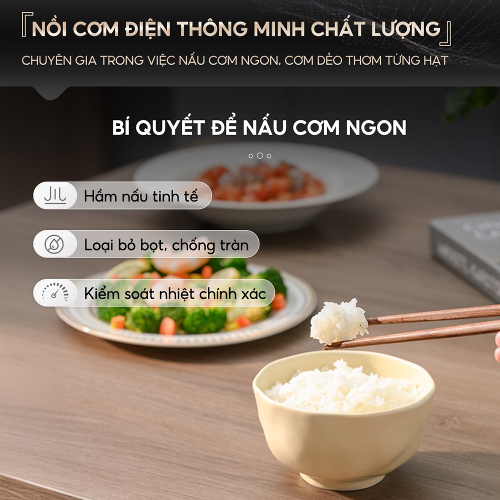 Nồi cơm điện tử AQUA 1.5 lít AQS-RBC401R(N)-VN