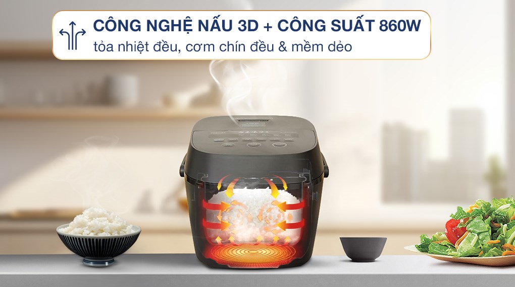 Nồi cơm điện tử Toshiba 1.8 lít RC-18DR5UVN(H)