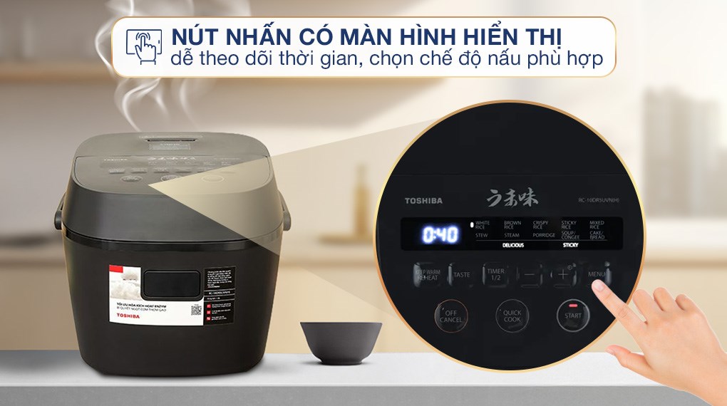 Nồi cơm điện tử Toshiba 1.8 lít RC-18DR5UVN(H)