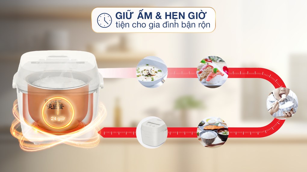 Nồi cơm điện tử Toshiba 1.8 lít RC-18DR5UVN(H)