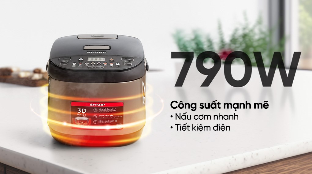 Nồi cơm điện tử Sharp 1.8 lít KS-TH18E2O-RS