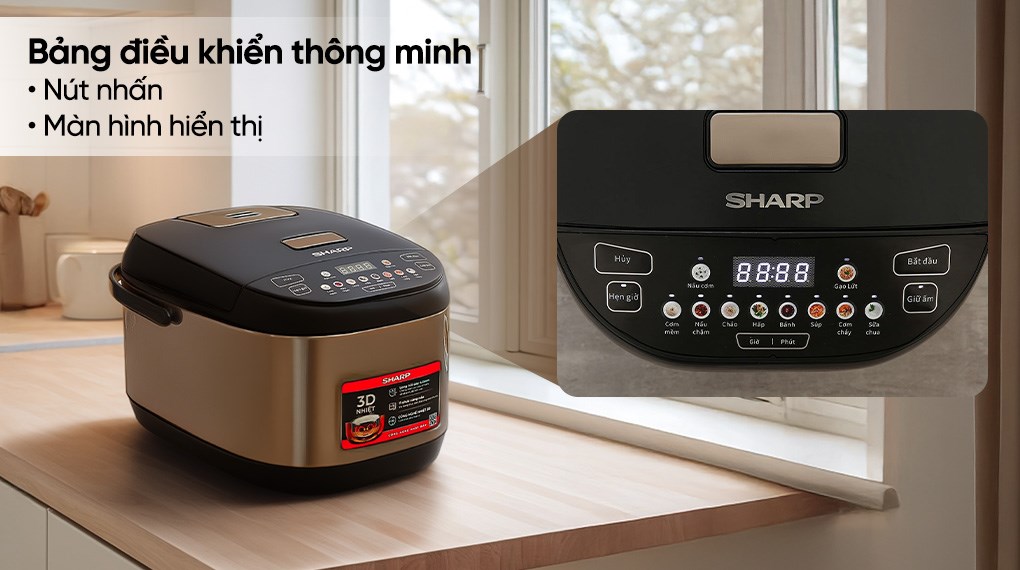 Nồi cơm điện tử Sharp 1.8 lít KS-TH18E2O-RS