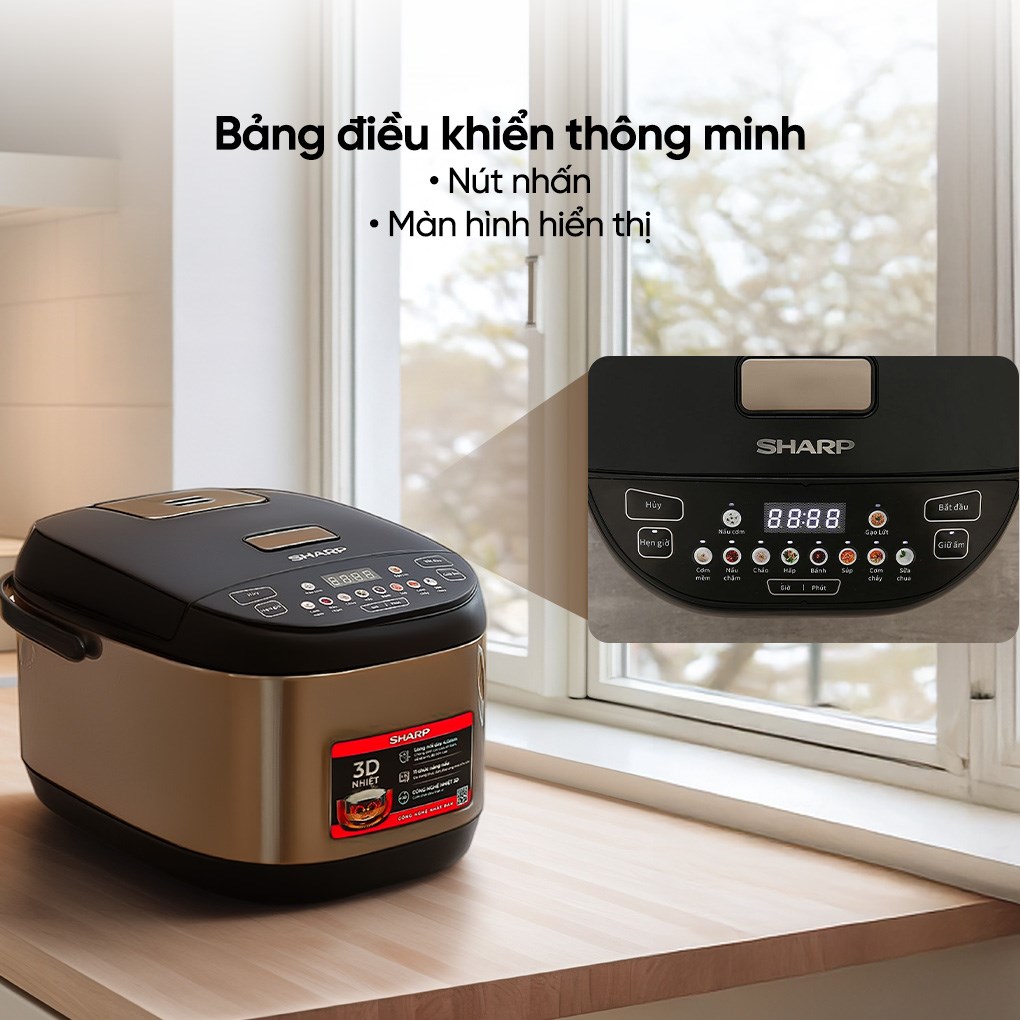 Nồi cơm điện tử Sharp 1.8 lít KS-TH18E2O-RS