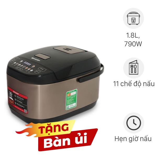 Nồi cơm điện tử Sharp 1.8 lít KS-TH18E2O-RS
                Mẫu mới