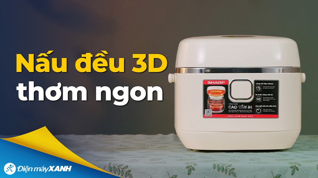 Nồi cơm cao tần Sharp 1.8 lít KS-IH18IX-WH
