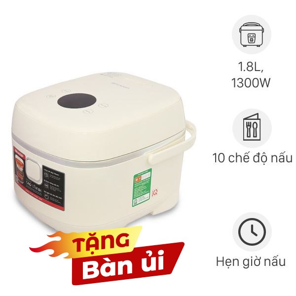 Nồi cơm điện cao tần Sharp 1.8 lít KS-IH18IX-WH
                Mẫu mới