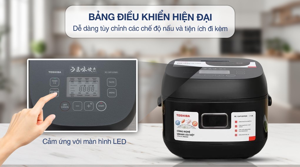 Nồi cơm cao tần Toshiba 1.5 lít RC-15IP1UVN(K)