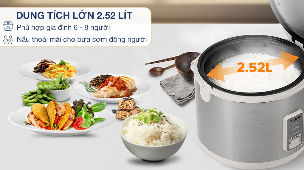 Nồi cơm nắp gài Cuckoo 2.52 lít CR-1415