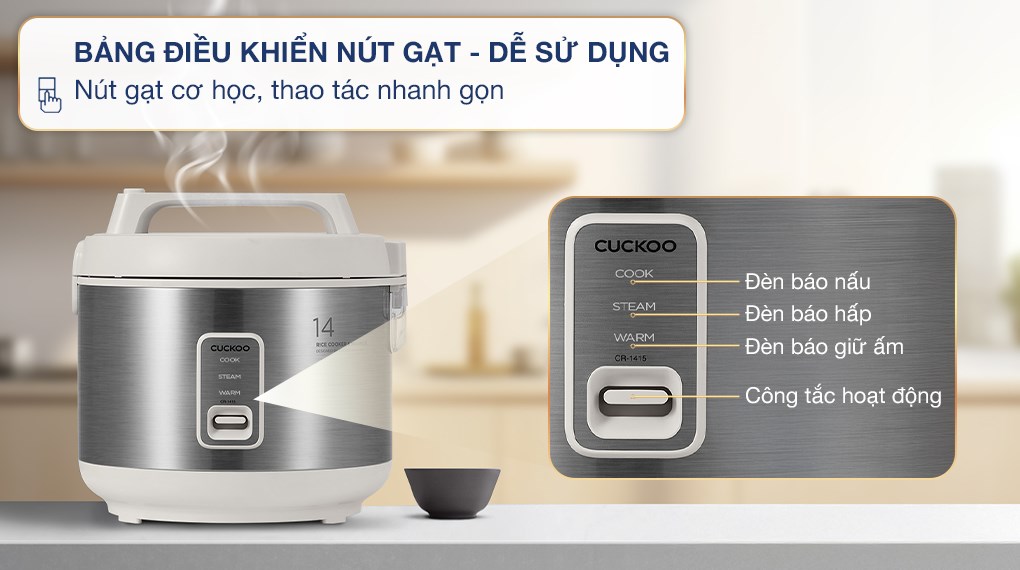Nồi cơm nắp gài Cuckoo 2.52 lít CR-1415