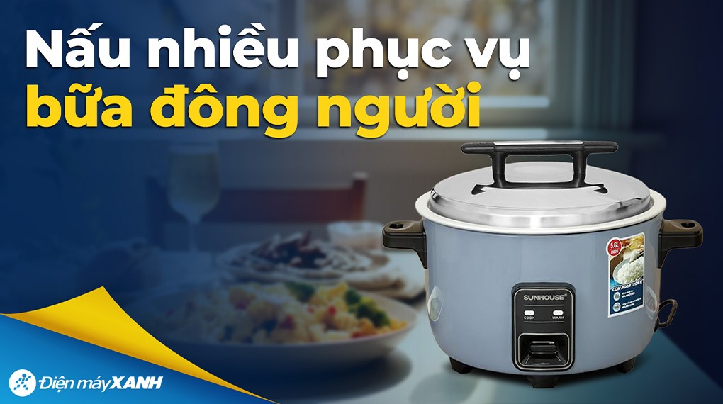 Nồi cơm nắp rời Sunhouse 5.6 lít SHD8156