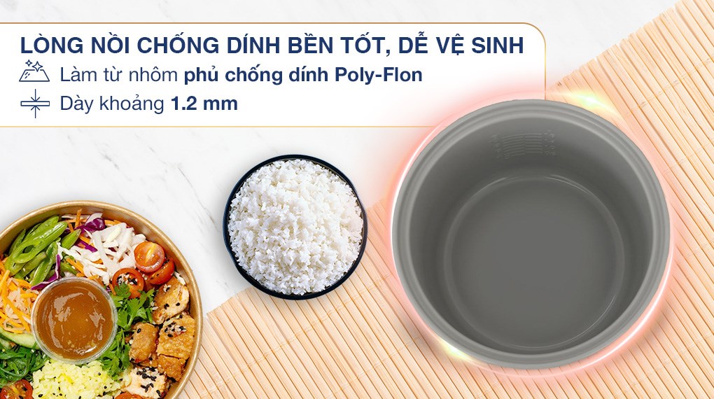 Nồi cơm nắp gài Sharp 1.8 lít KS-PR18ETV-VA