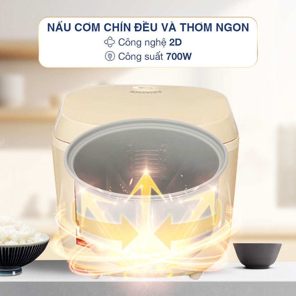 Nồi cơm nắp gài Sharp 1.8 lít KS-PR18ETV-VA - 13