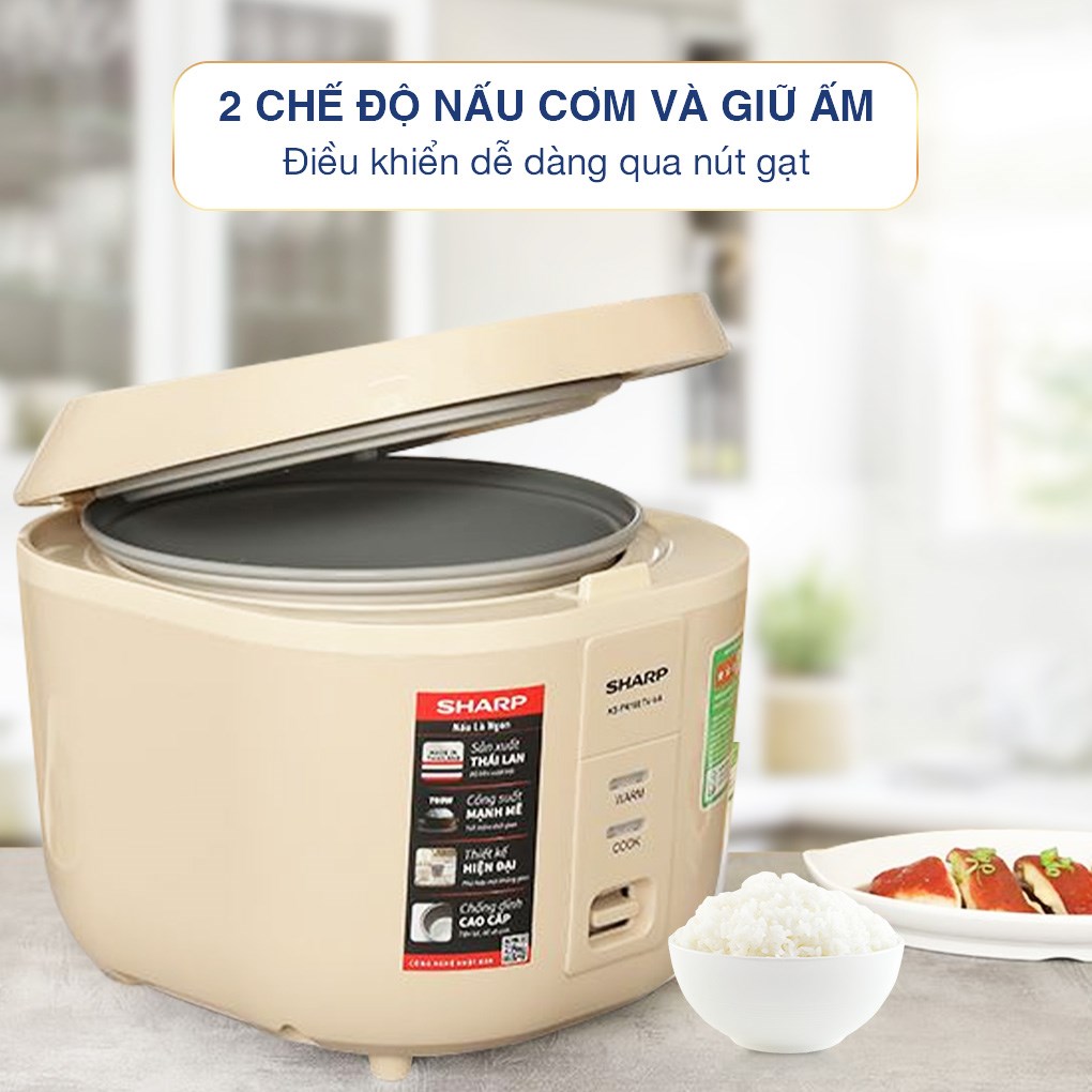 Nồi cơm nắp gài Sharp 1.8 lít KS-PR18ETV-VA - 8