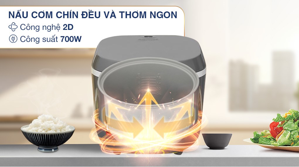 Nồi cơm nắp gài Sharp 1.8 lít KS-PR19ETV-GR