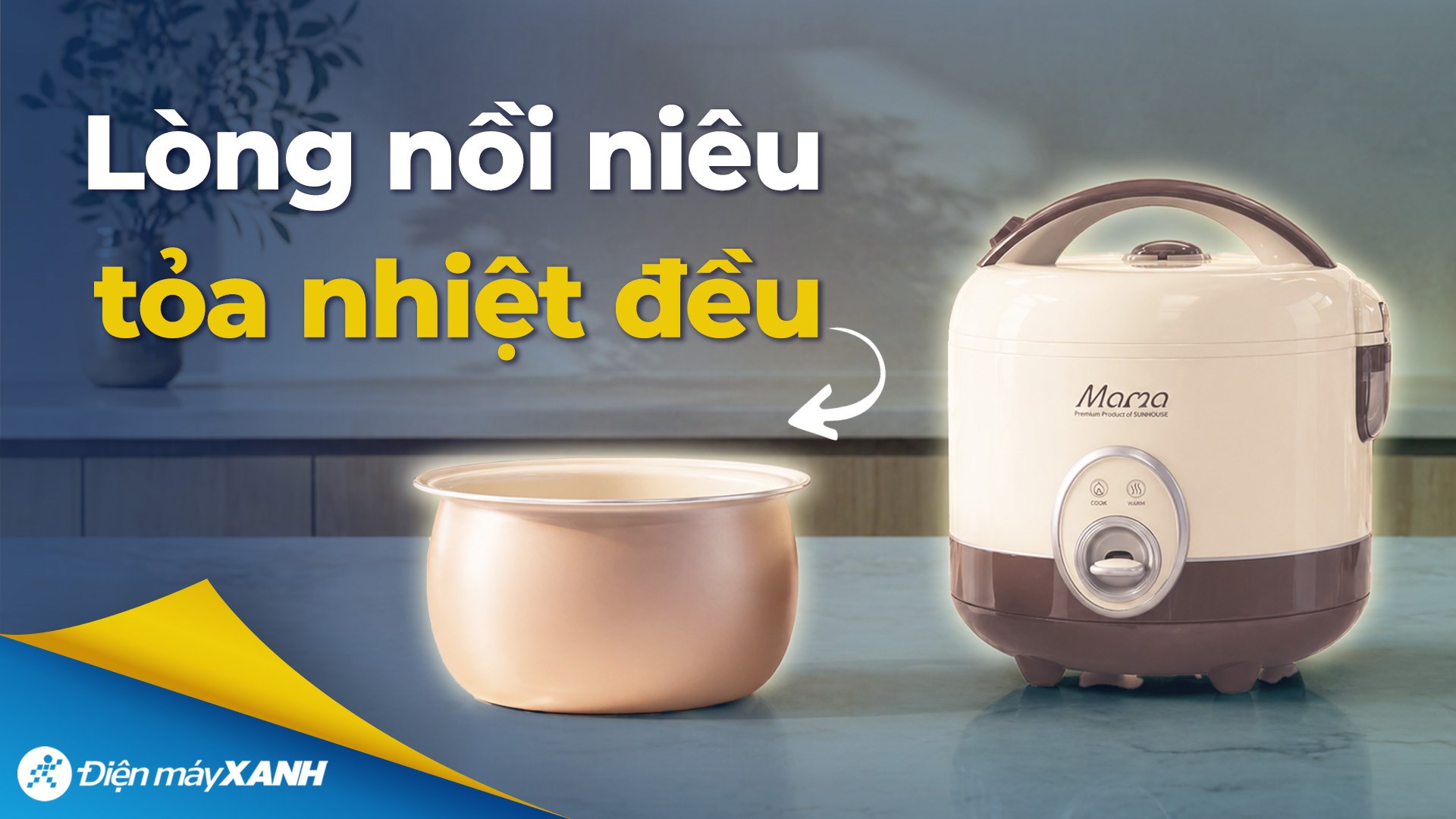 Nồi cơm nắp gài Sunhouse Mama 1.2 lít SHD8267