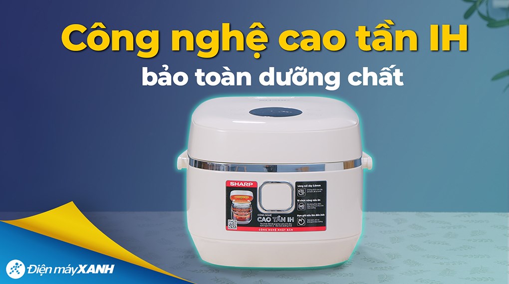 Nồi cơm cao tần Sharp 1 lít KS-IH10IX-WH
