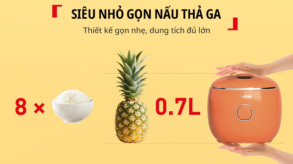 Nồi cơm điện tử Tefal 0.72 lít RK535AY0