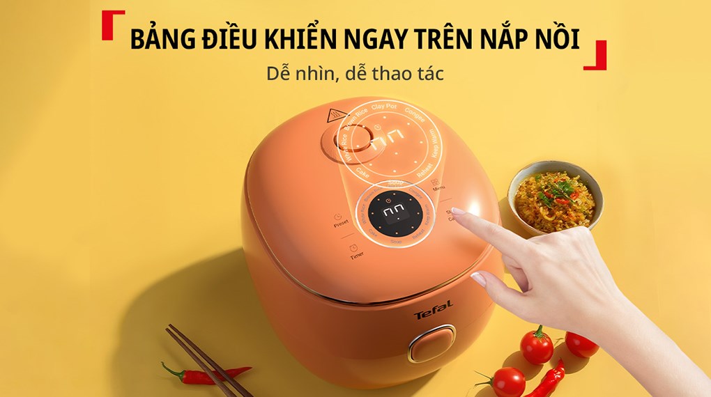 Nồi cơm điện tử Tefal 0.72 lít RK535TY0