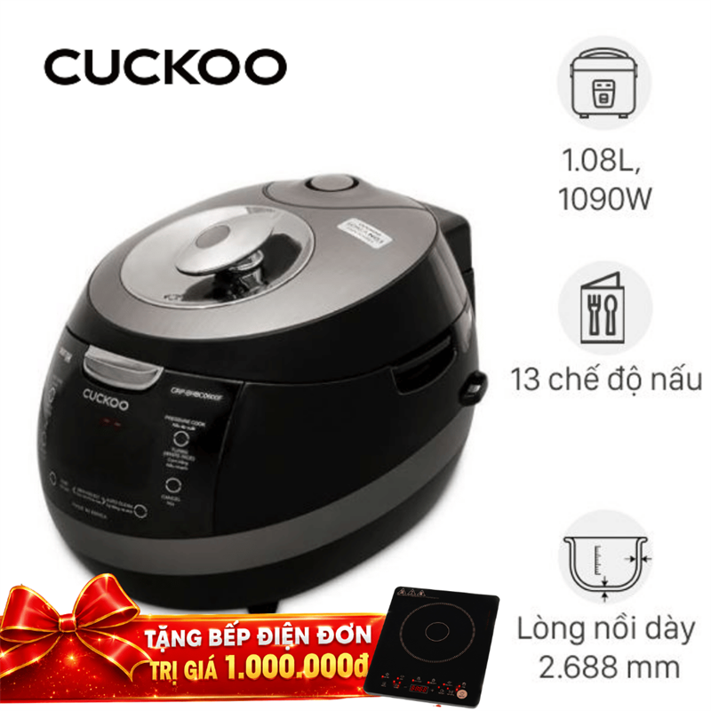 Nồi cơm áp suất cao tần Cuckoo 1.08 lít CRP-BHBC0600F