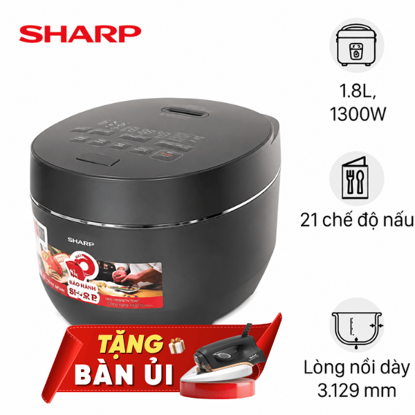 Nồi cơm áp suất cao tần Sharp 1.8 lít KS-XW181V-S