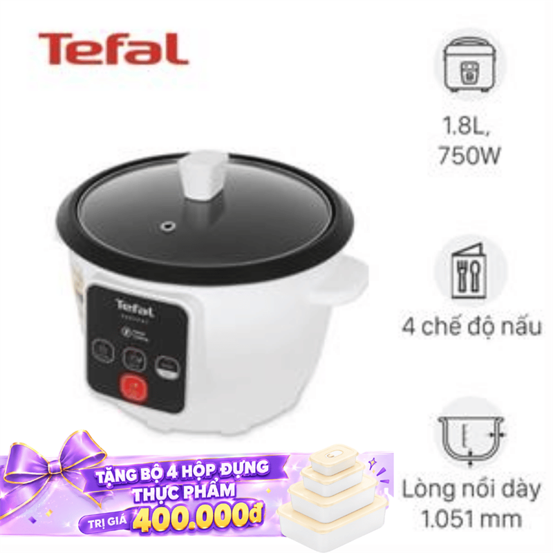 Nồi cơm nắp rời Tefal 1.8 lít RK1071Y0
