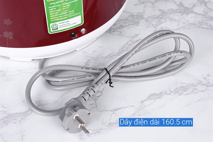 Nồi cơm nắp gài Cuckoo 3 lít CR- 1713 Màu Đỏ
