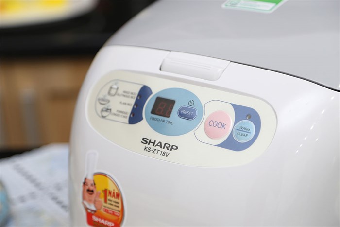 Nồi cơm điện Sharp KS-ZT18V 1.8 lít Màu Trắng