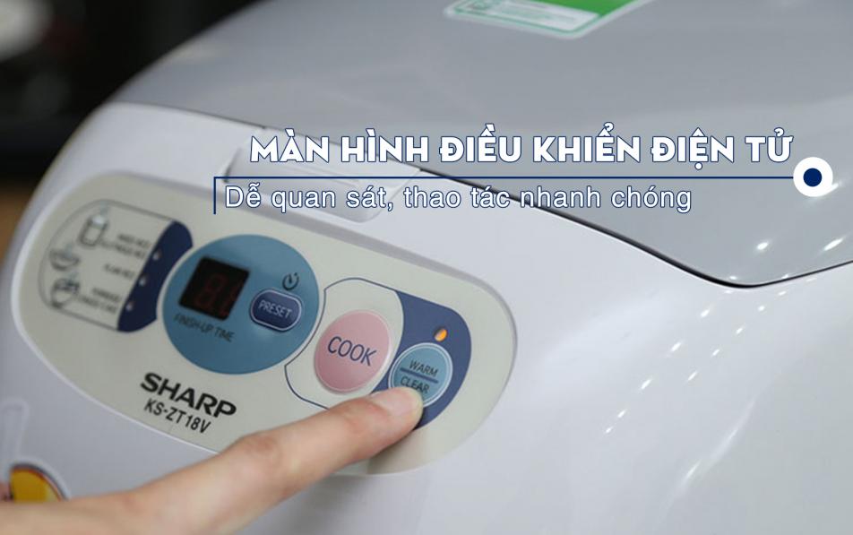 Nồi cơm điện tử Sharp 1.8 lít KS-ZT18V