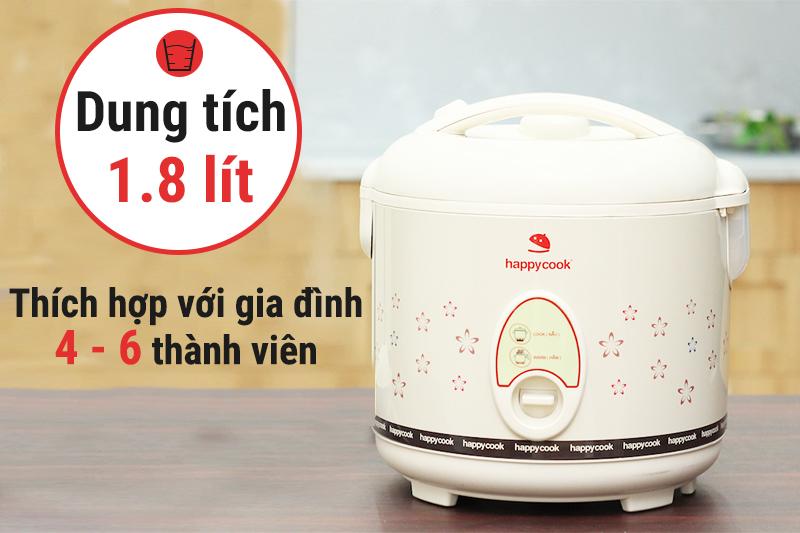 Nồi cơm điện nắp gài Happycook 1.8 lít HC-180