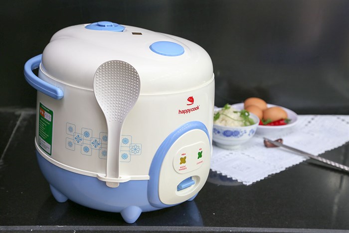 Nồi cơm điện Happycook 1.8 lít HC-180A Màu Trắng - Xanh