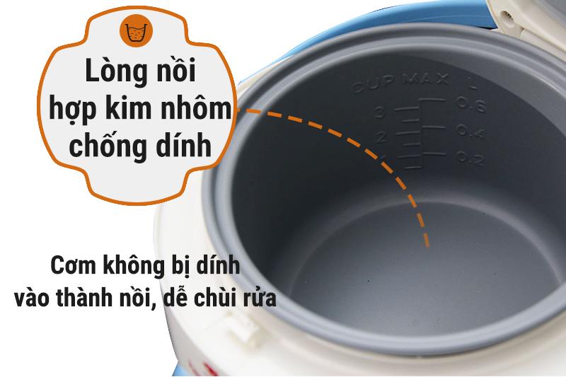 Nồi cơm điện nắp gài Happycook 0.6 lít HC-60