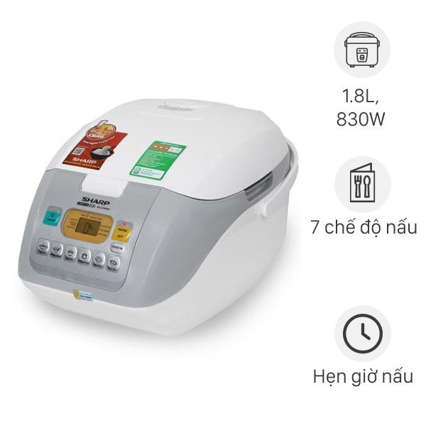 Nồi Cơm Điện Tử Sharp 1.8 Lít Ks - Com18V