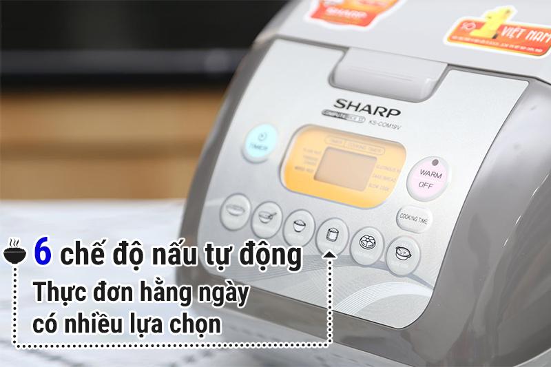 Nồi cơm điện tử Sharp 1.8 lít KS-COM19V-G