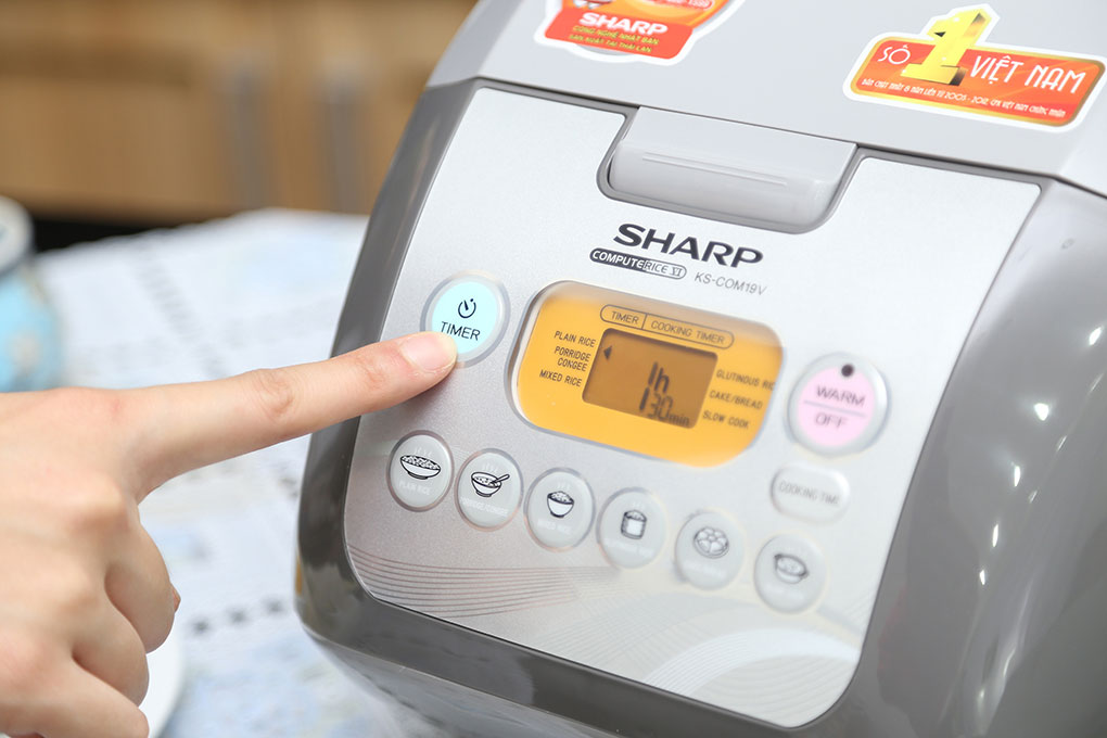 nồi cơm điện tử sharp ks com19v