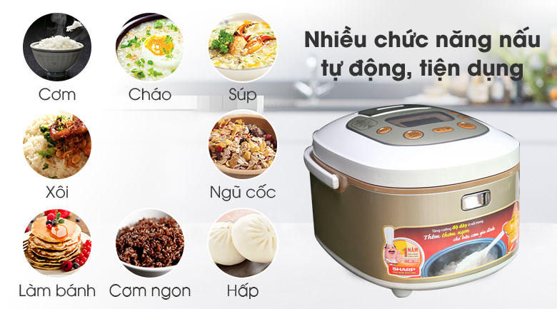 Nồi cơm điện tử Sharp 1.8 lít KS-TH18-GL - 6