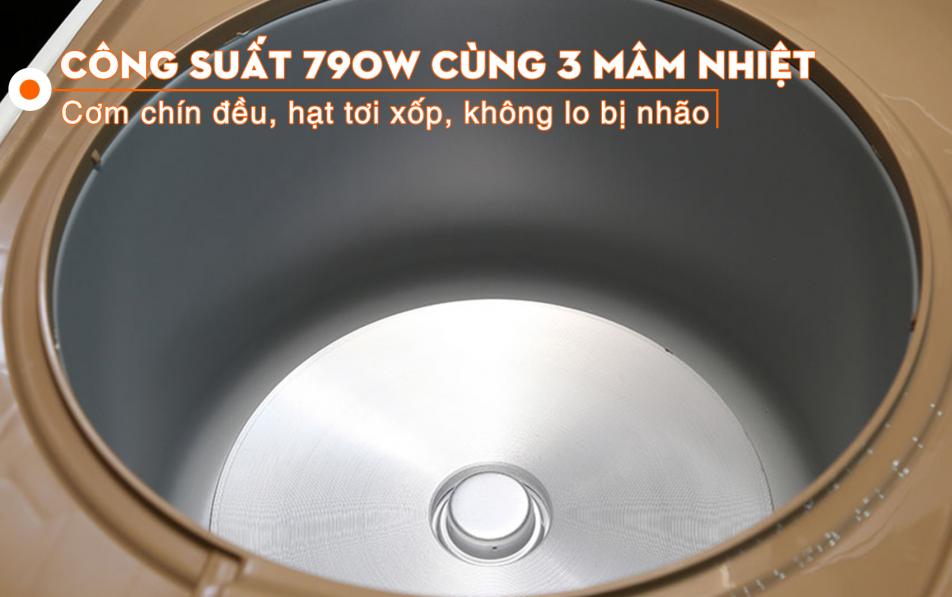 Nồi cơm điện tử Sharp 1.8 lít KS-TH18 công suất 790w 3 mâm nhiệt