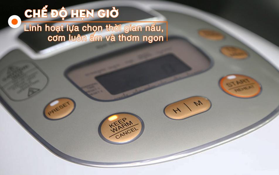 Nồi cơm điện tử Sharp 1.8 lít KS-TH18 hẹn gờ linh hoạt