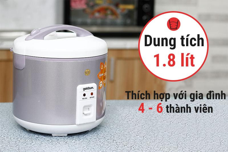Nồi cơm điện nắp gài Goldsun 1.8 lít ARC-G18SA2