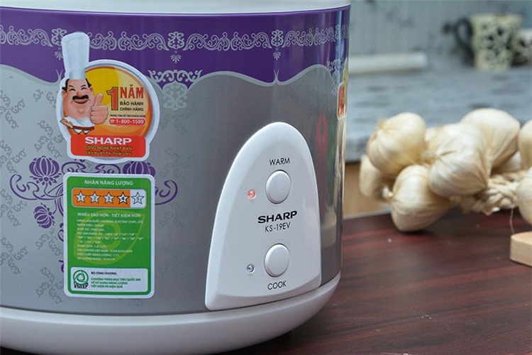 Nồi cơm điện SHARP KS-19EV 1.8 lít Màu Trắng