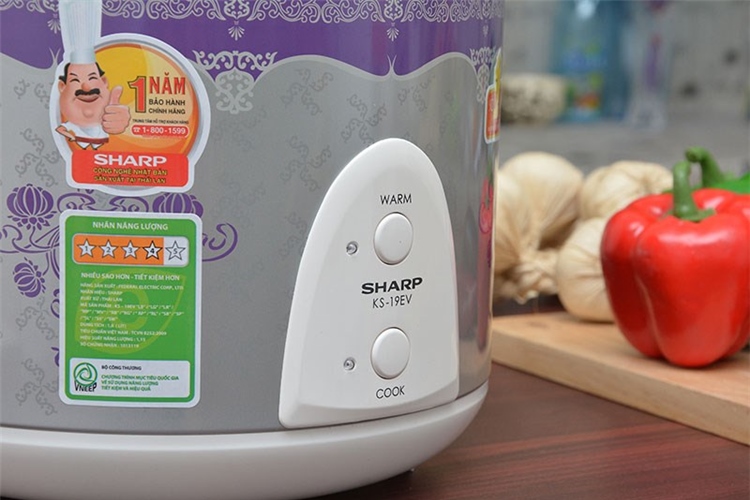 Nồi cơm điện SHARP KS-19EV 1.8 lít Màu Trắng